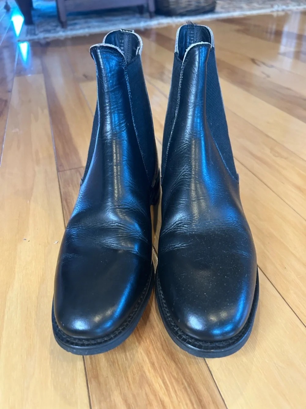 Marlborough Made in England Vintage Black Leather Chukka Chelsea Boots
